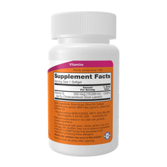 Close-up of NOW Foods Vitamin D-3 10,000 IU softgels