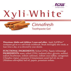 XyliWhite CinnaFresh toothpaste gel tube with packaging