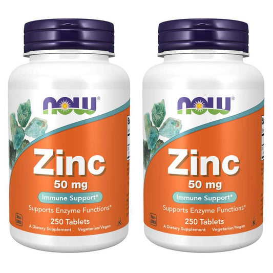 Two 250-count zinc bottles, 50 mg, 2-pack