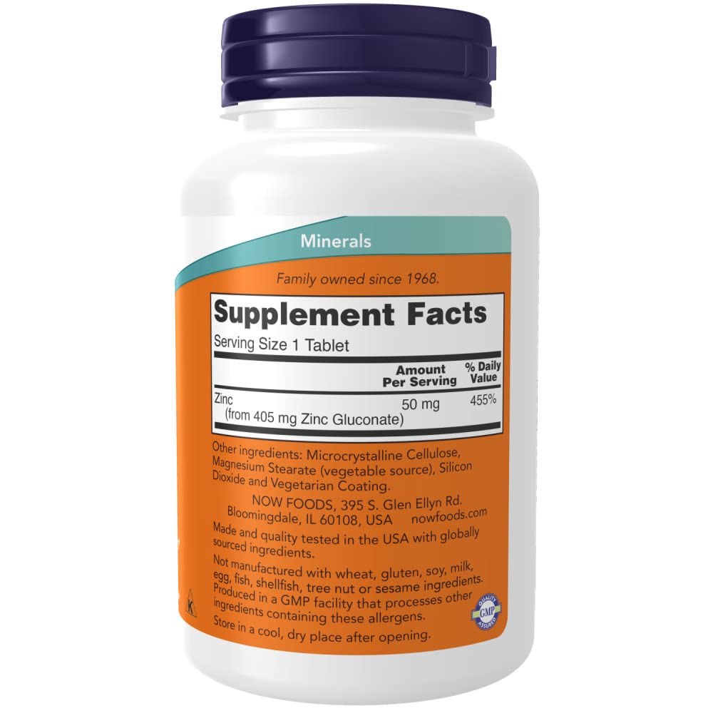 Zinc 50 mg capsules inside bottle
