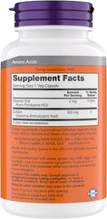 NOW GABA 500 mg bottle side view