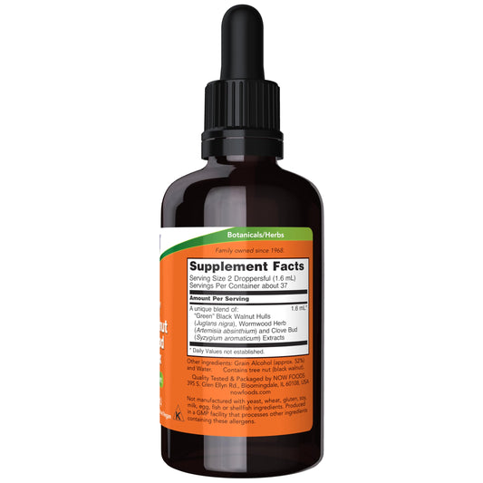 NOW Green Black Walnut Wormwood Complex liquid with dropper