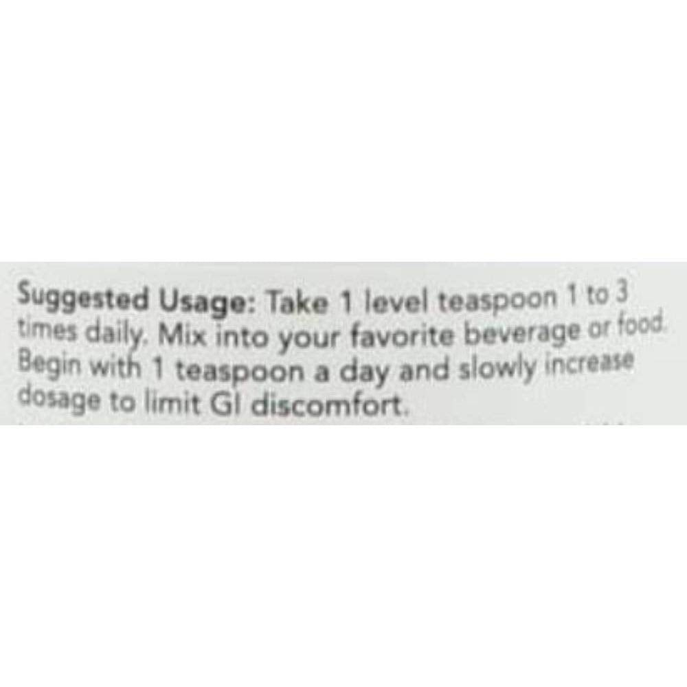 NOW Inulin Prebiotic Fos bottle with clear label view