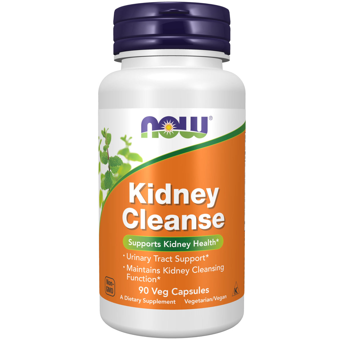 NOW Kidney Cleanse bottle with Uva Ursi, Parsley Seed, Fennel and Horsetail capsules