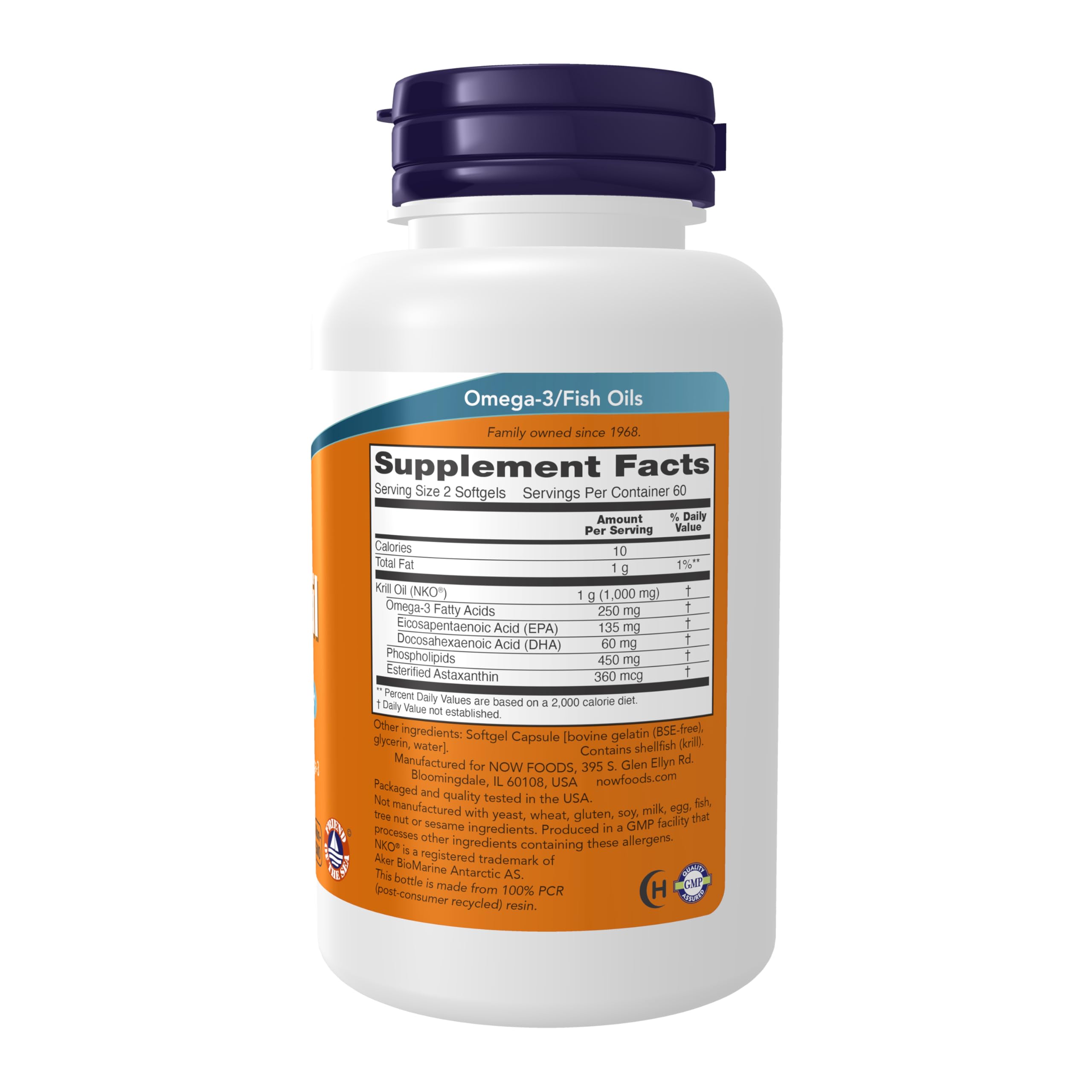 Krill Oil phospholipid-bound omega-3 label