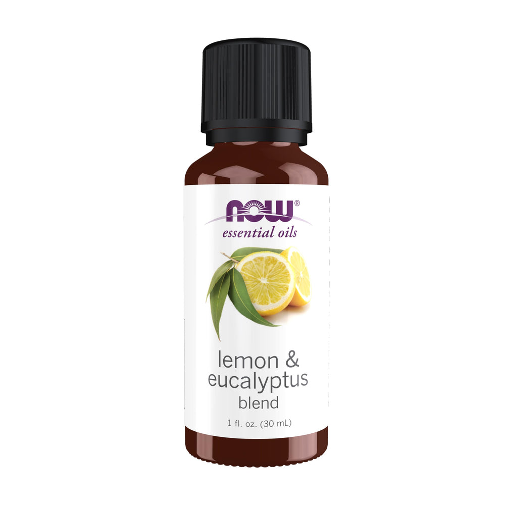 NOW Lemon & Eucalyptus Blend bottle label