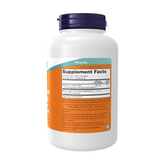 Nutrition facts panel on NOW Magnesium Glycinate bottle
