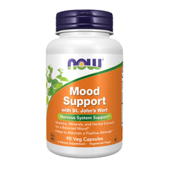 NOW Mood Support hero image featuring St. John's Wort and 90 vegan capsules
