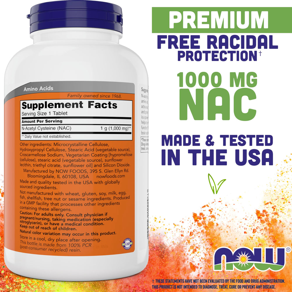 Pack of 2 NOW Foods NAC bottles