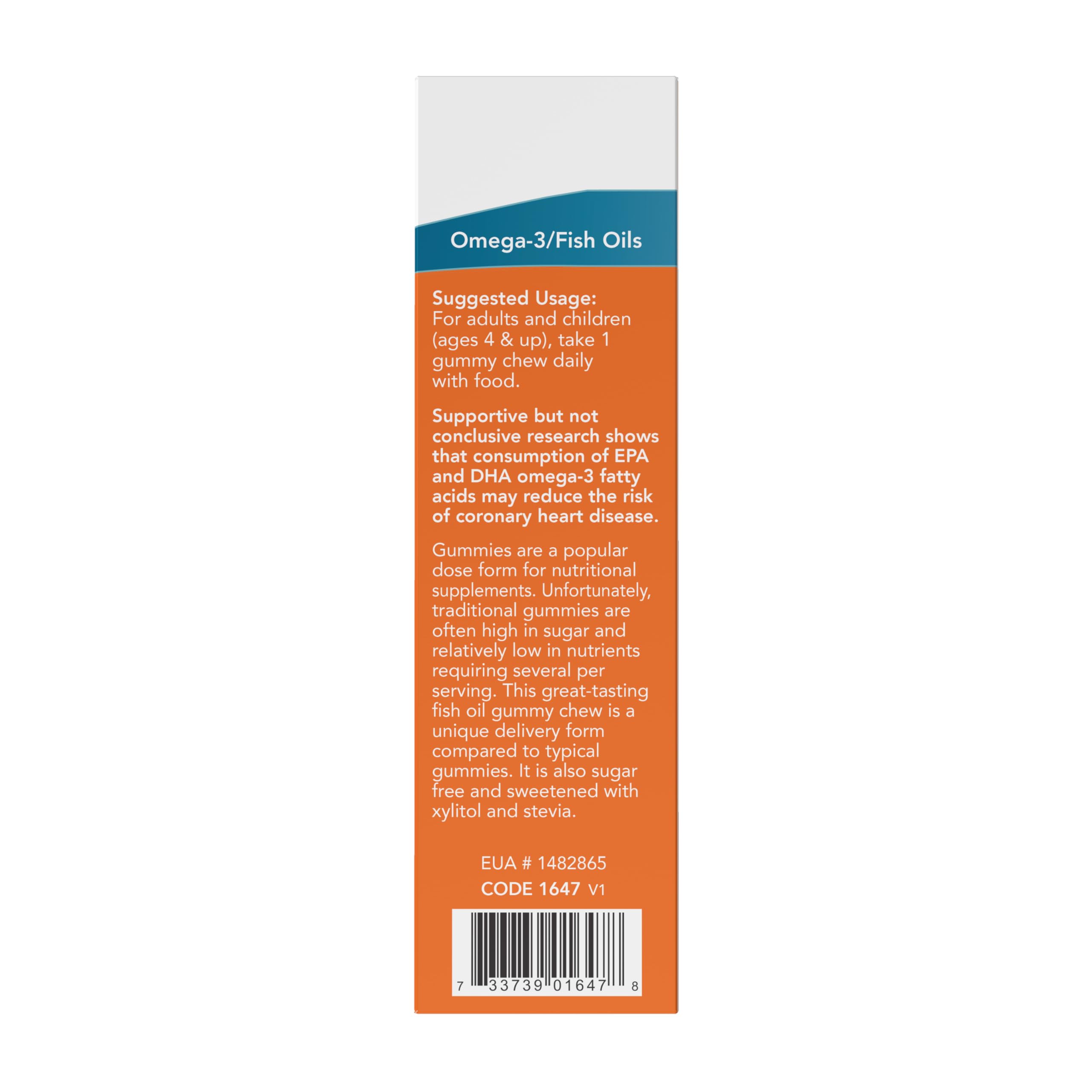 Close-up of orange passion fruit gummy chew