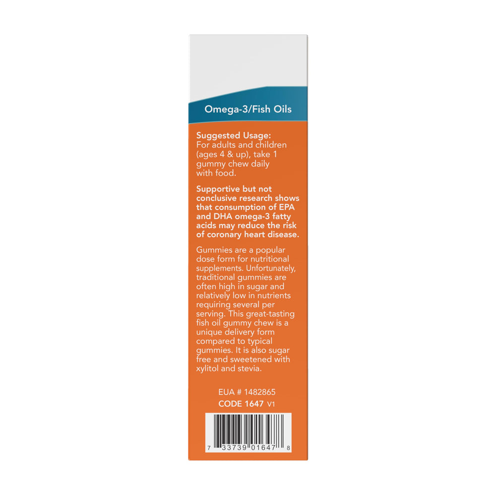 Close-up of orange passion fruit gummy chew