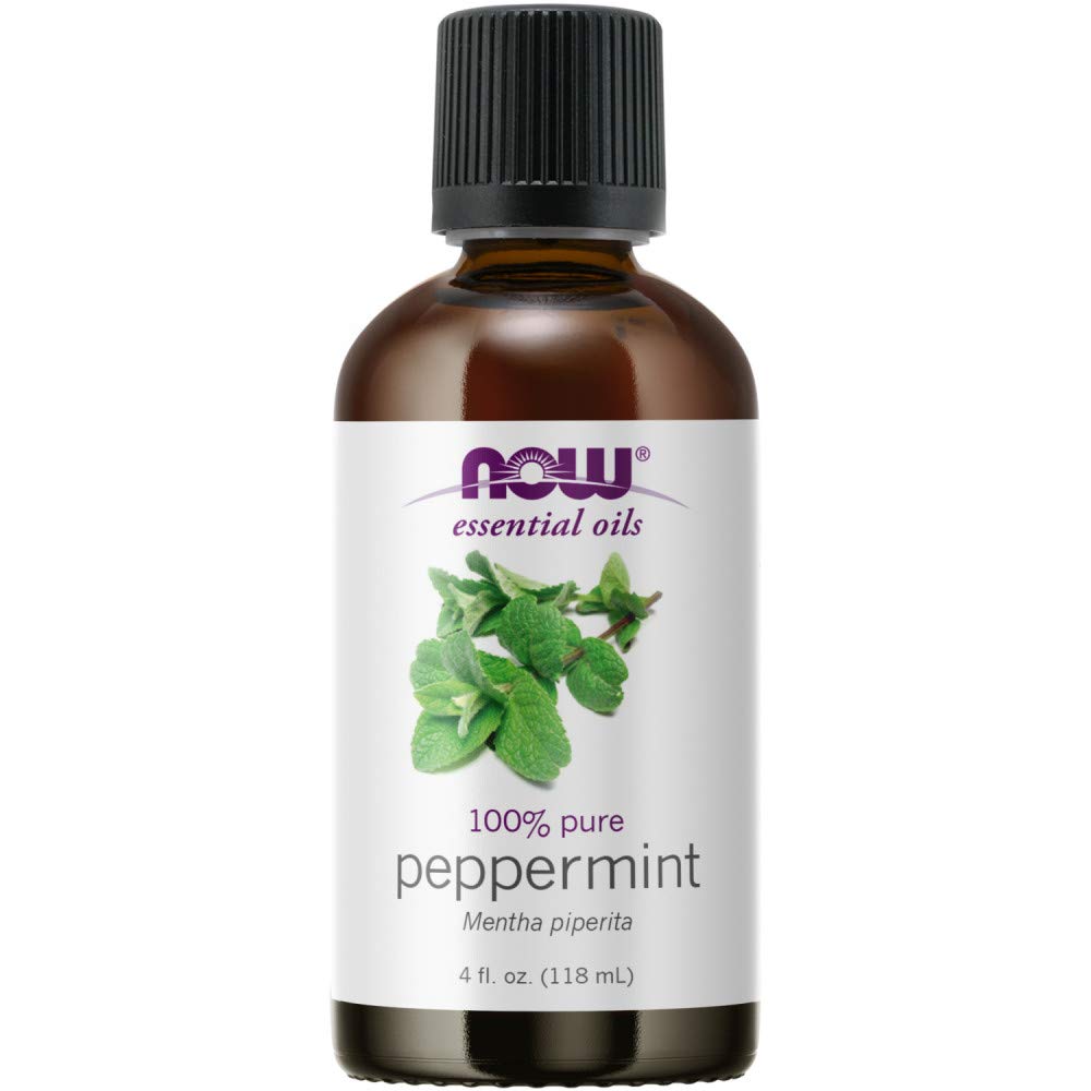 Now Peppermint Essential Oil 4-Ounce bottle – front label