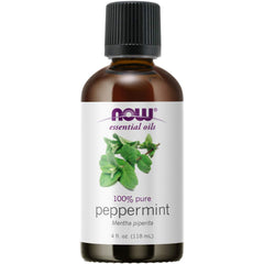 Now Peppermint Essential Oil 4-Ounce bottle – front label