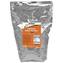 NOW Psyllium Husk Powder 12-Pound container front label