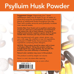 Close-up of psyllium husk powder texture