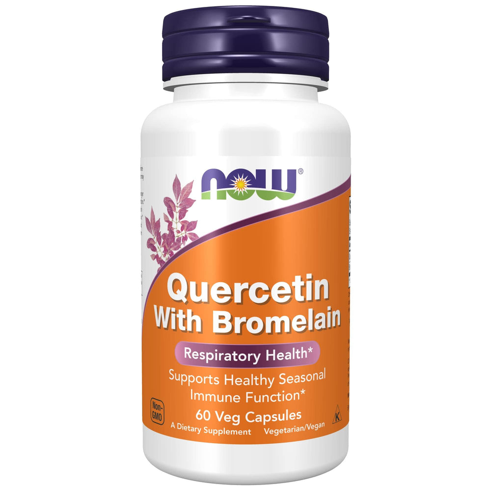 NOW Quercetin with Bromelain capsules front view