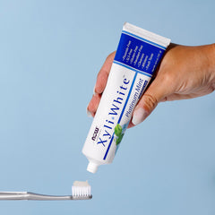 Vegan-friendly NOW Foods toothpaste gel packaging