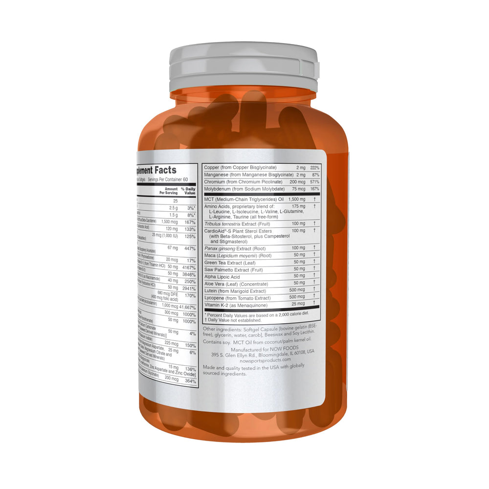 Label highlights free-form amino acids, ZMA, tribulus