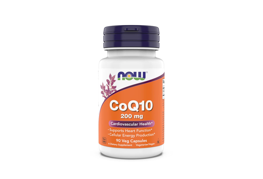 NOW Supplements CoQ10 200 mg packaging