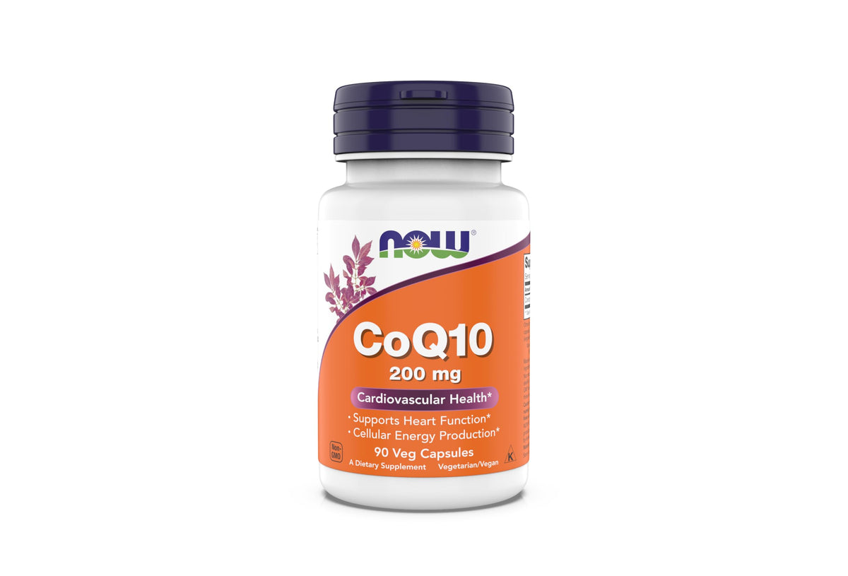 NOW Supplements CoQ10 200 mg packaging