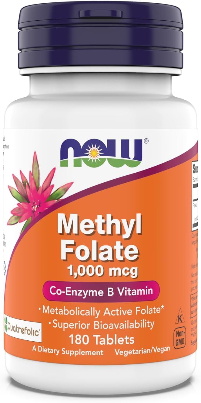 NOW Supplements Methyl Folate 1000 mcg bottle