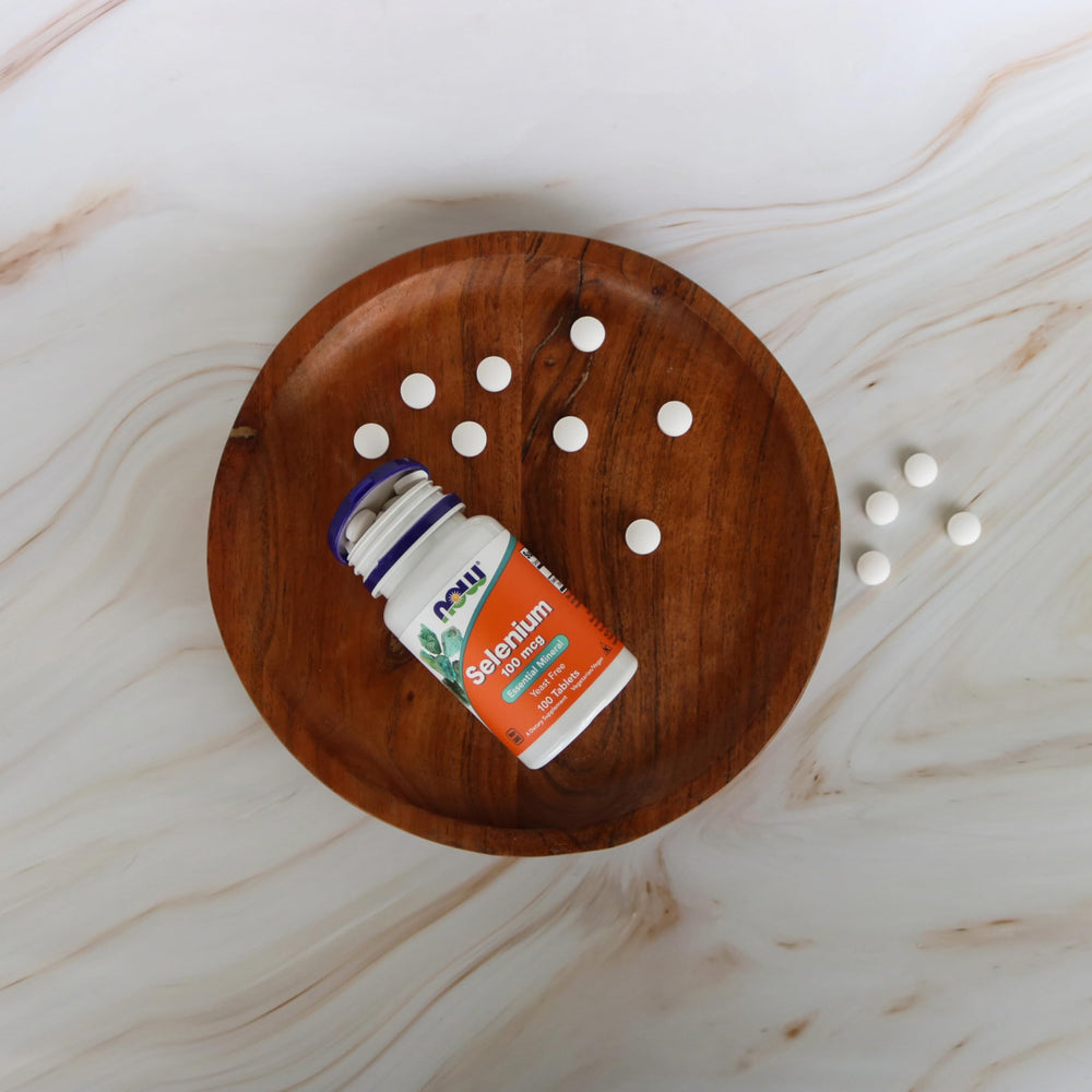 NOW Selenium supplement facts label