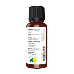 NOW Foods Tea Tree Oil 1 oz bottle close-up