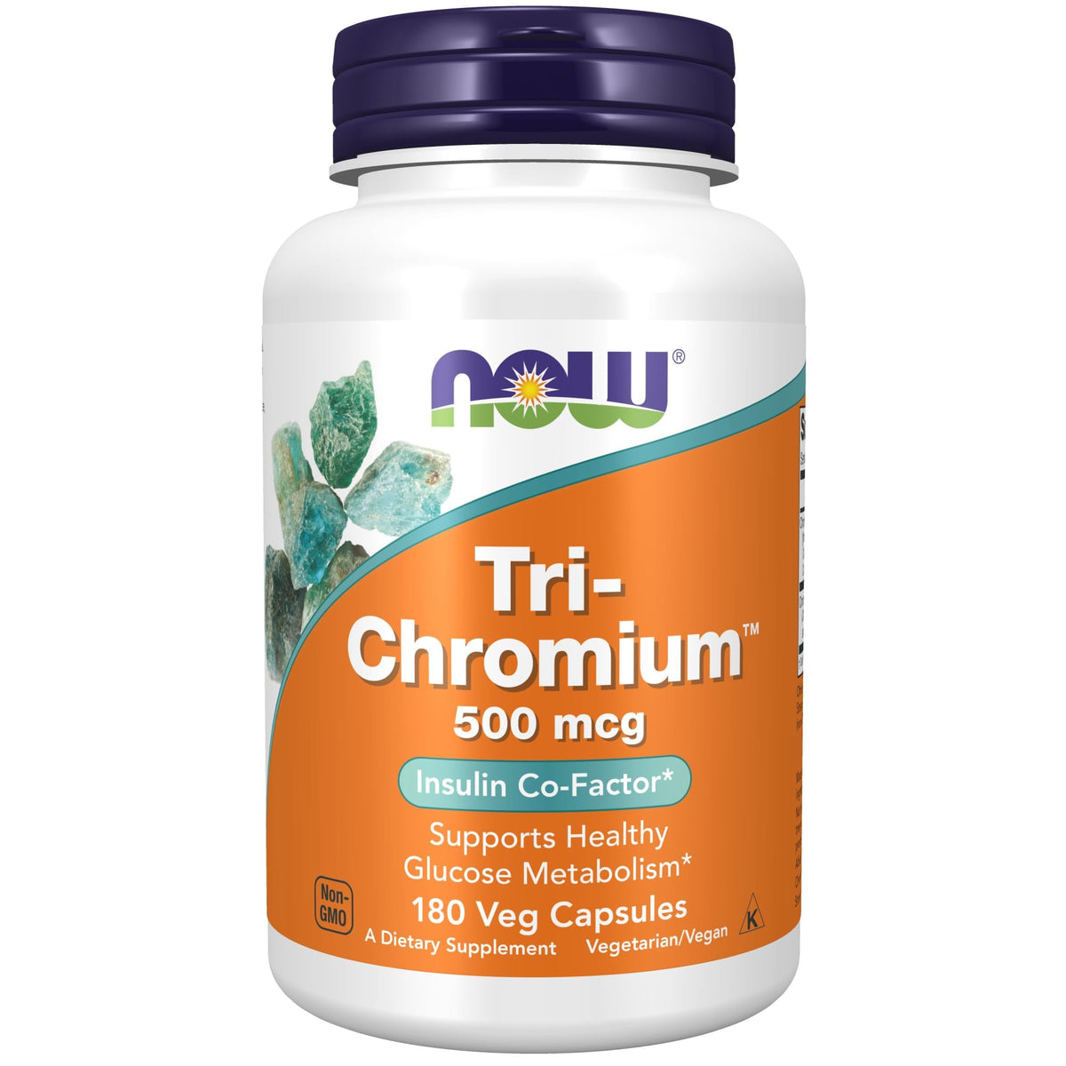 NOW Tri-Chromium 500 mcg with Cinnamon bottle front
