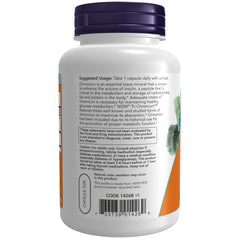 NOW Tri-Chromium 500 mcg Cinnamon ingredients panel