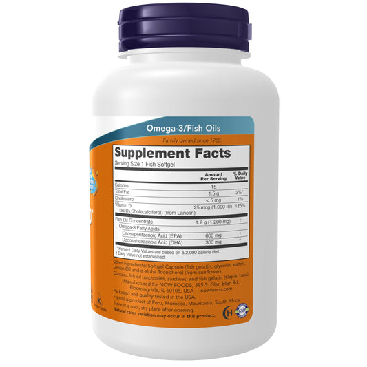 NOW Ultra Omega 3-D softgel capsules