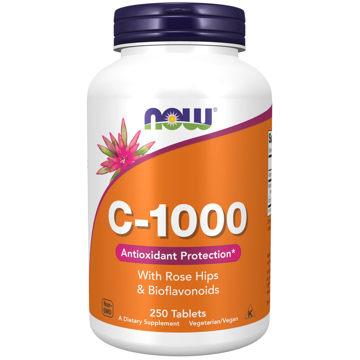 NOW Vitamin C-1000 with Rose Hips and Bioflavonoids - hero image (250 tablets)