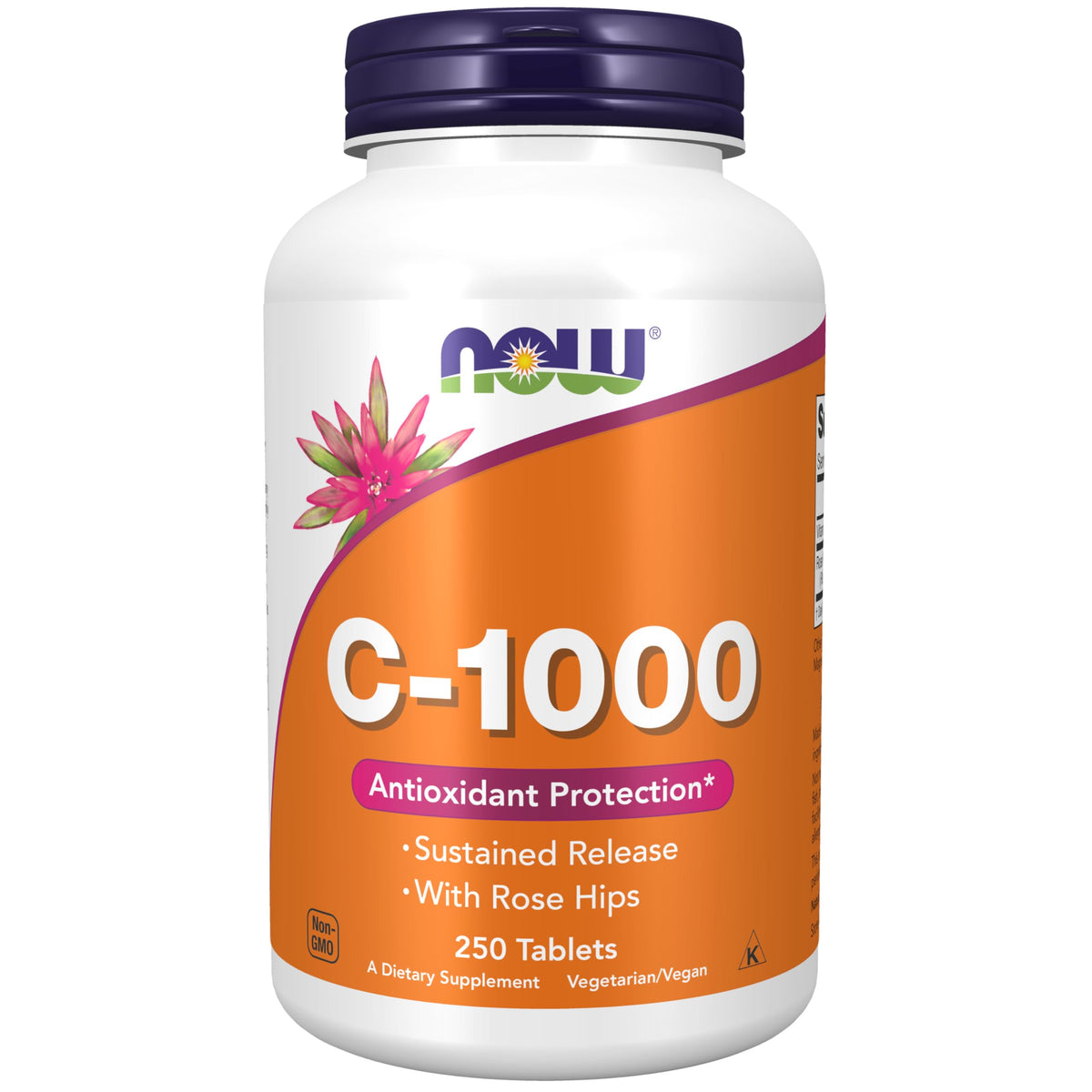 NOW Foods Vitamin C-1000 with Rose Hips bottle and label