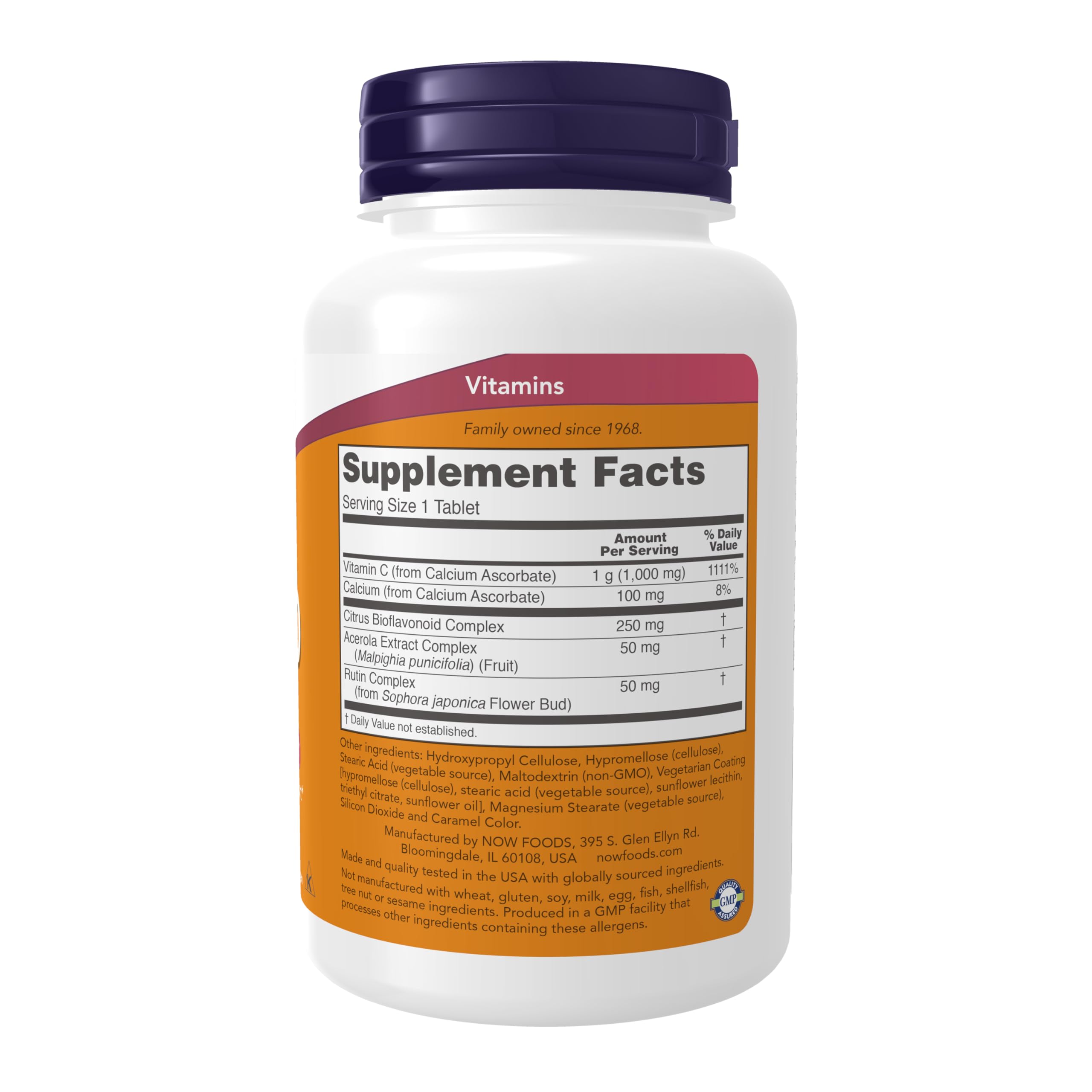 Buffered calcium ascorbate form of Vitamin C with bioflavonoids