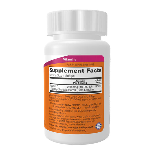Vitamin D-3 softgels close-up