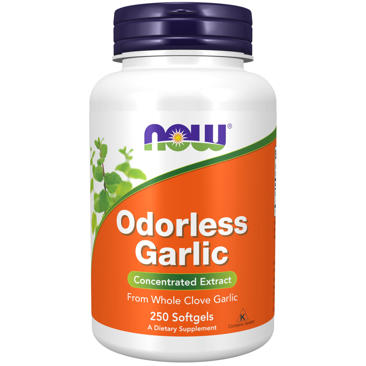 NOW Foods Odorless Garlic 250 Softgels packaging