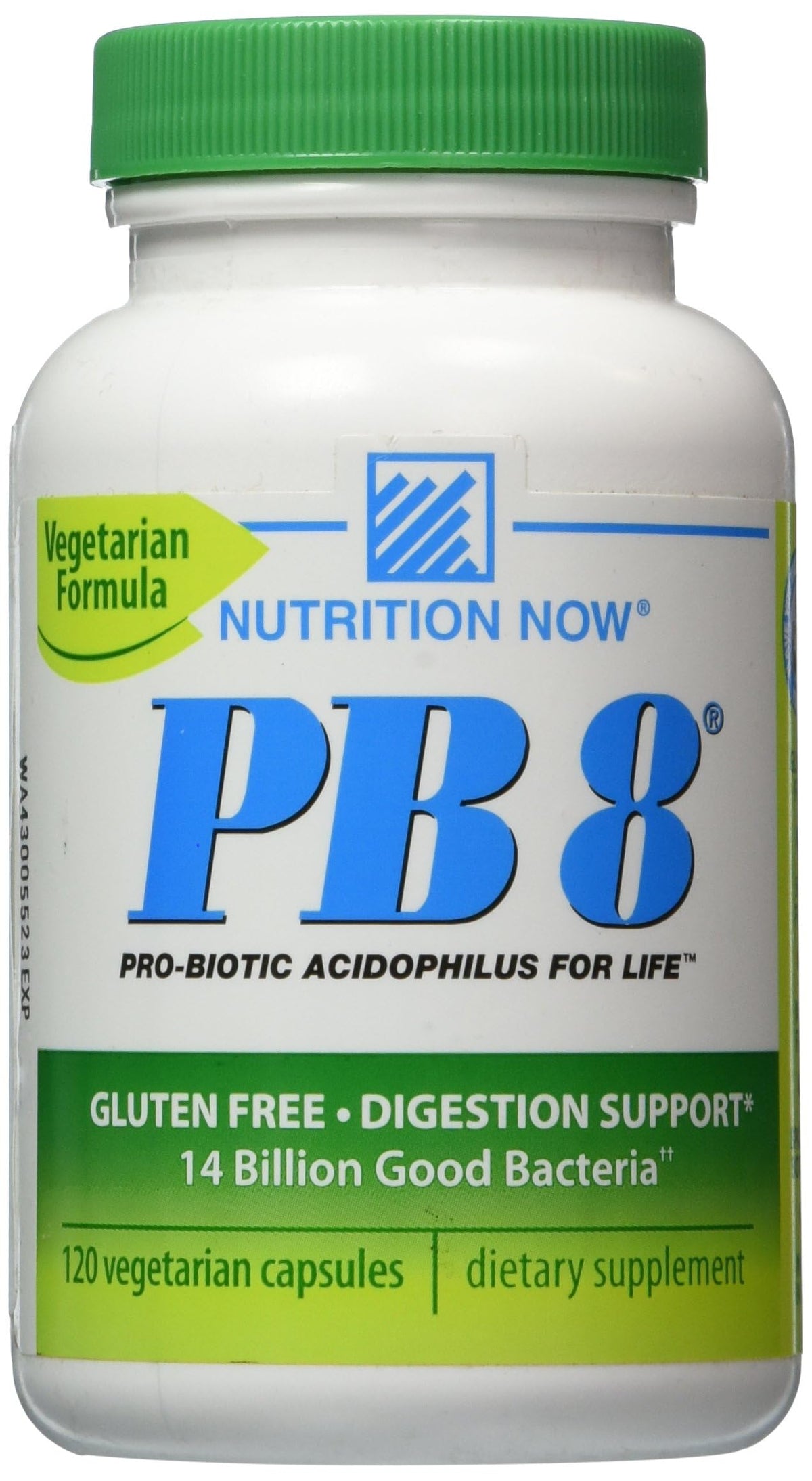Now PB-8 Pro-Biotic Acidophilus capsules vegetarian bottle front
