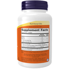NOW Super Primrose Oil 1300 mg per softgel label