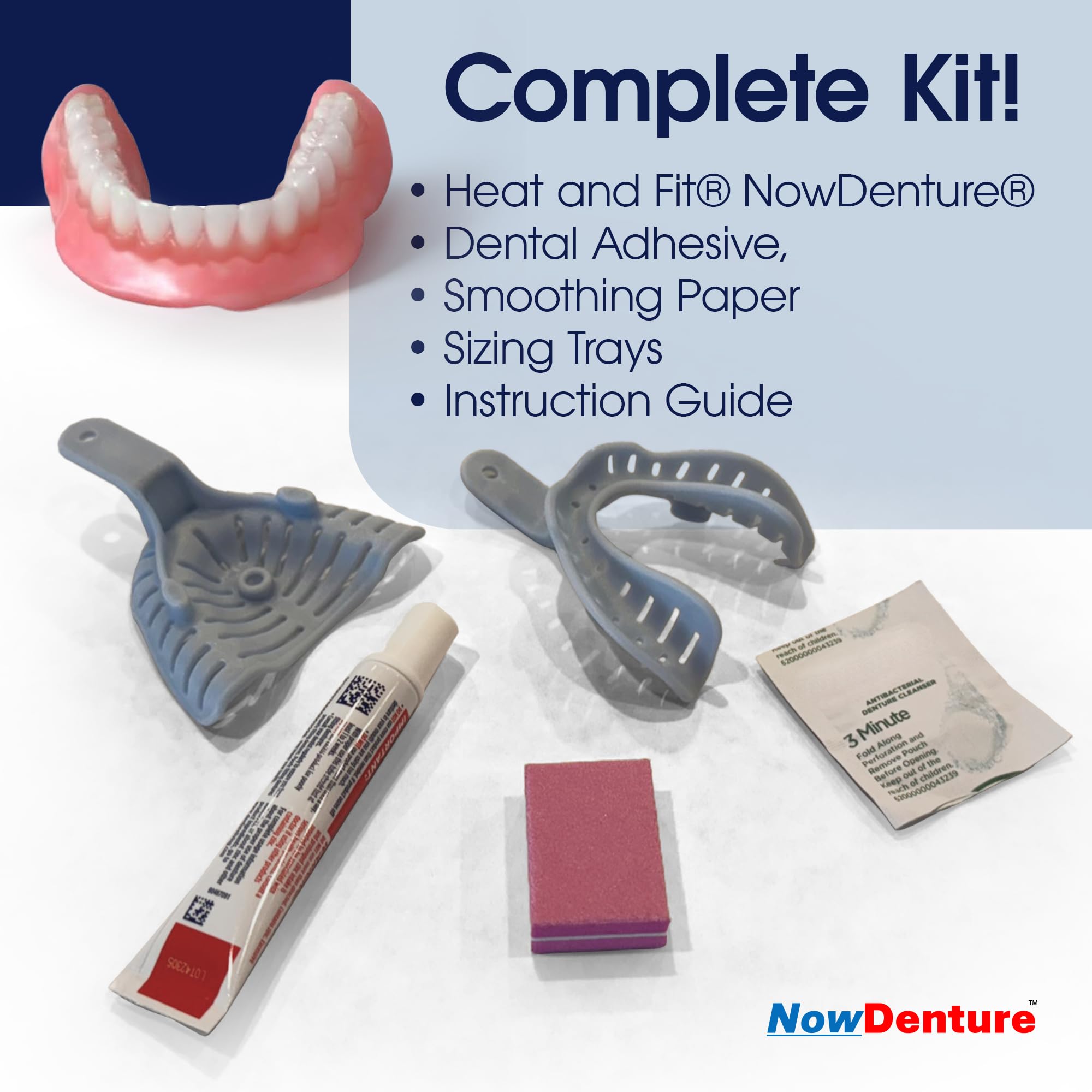 At-home heating and customization process for NowDenture