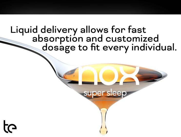 Nox Super Sleep bottle on a nightstand with soft lighting