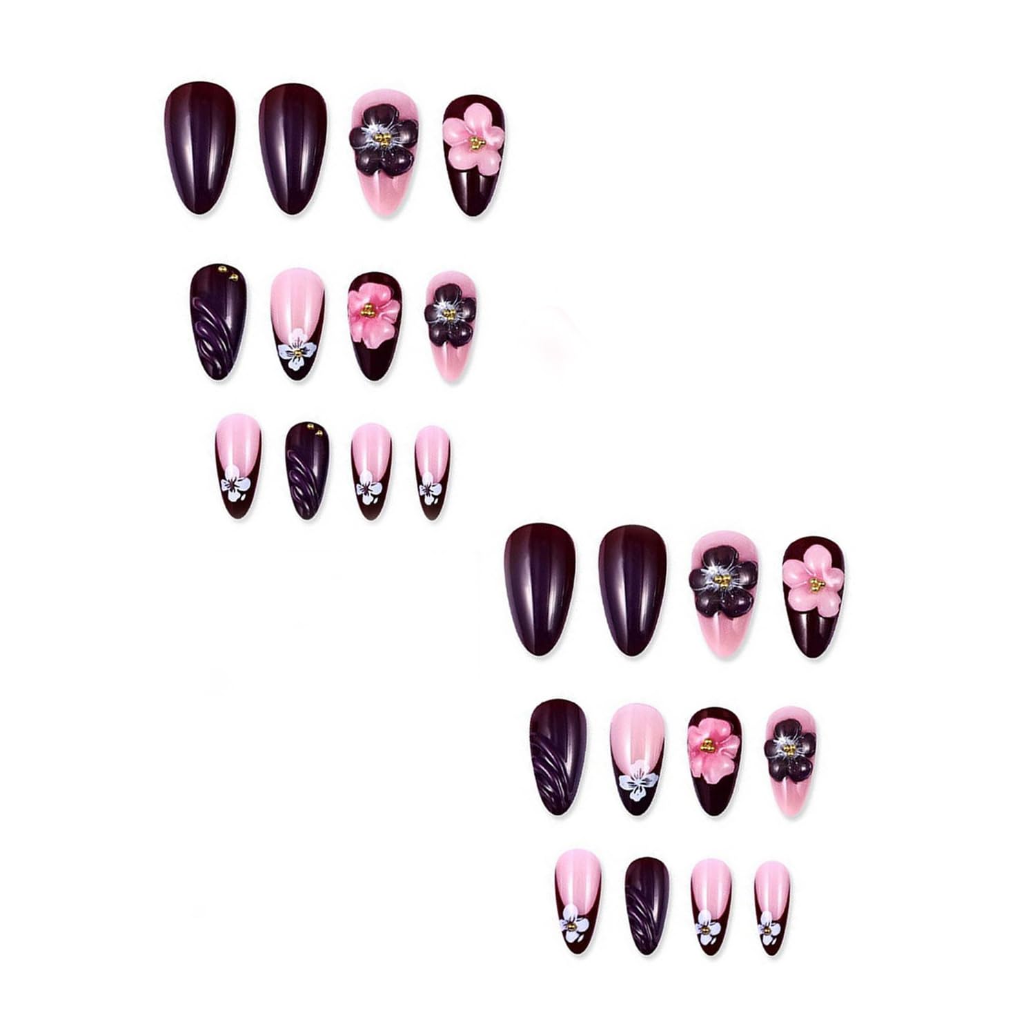 NSSHEL easy-apply press-on nails kit for versatile occasions.