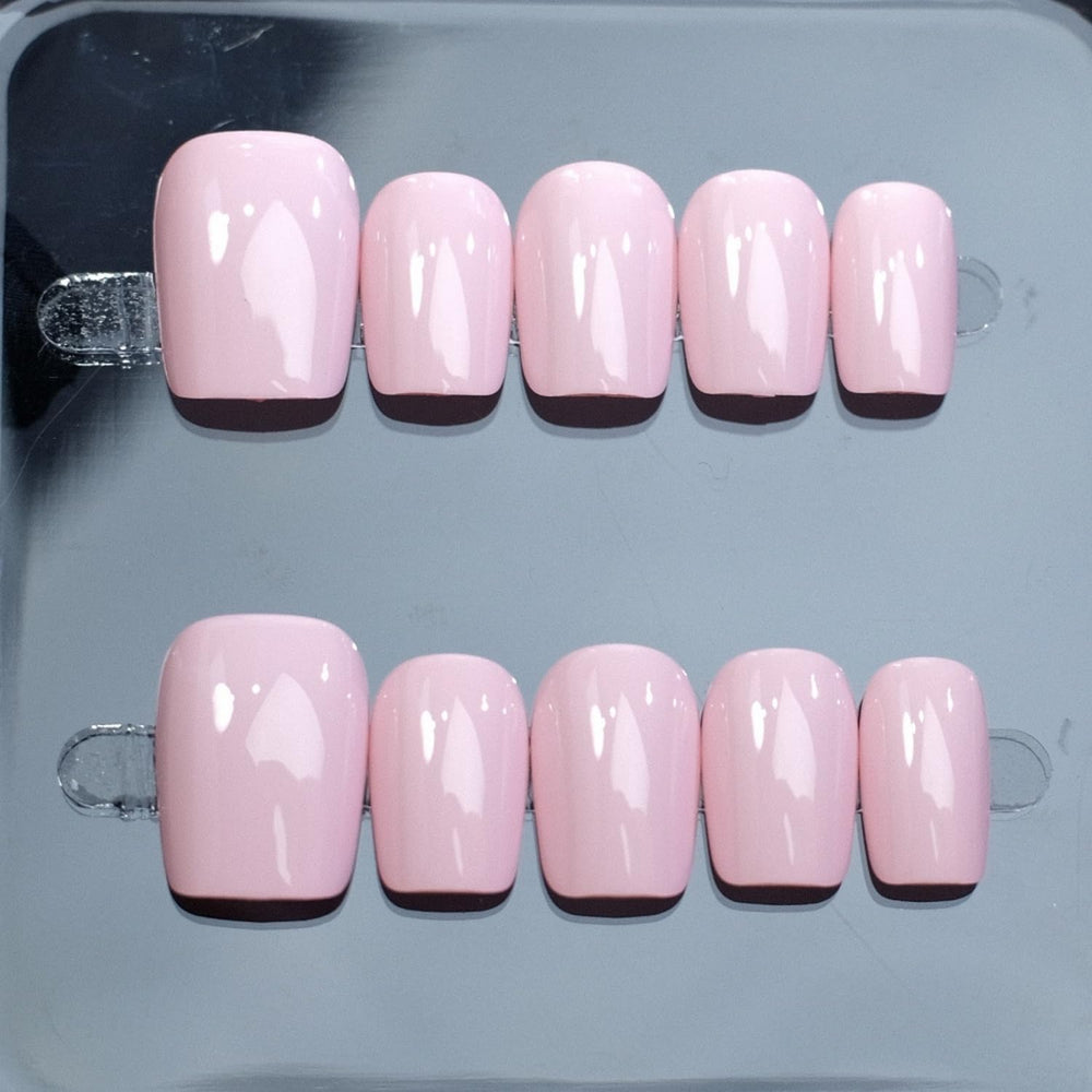 NSSHEL short square nails in a single box, ready for a quick at-home manicure.