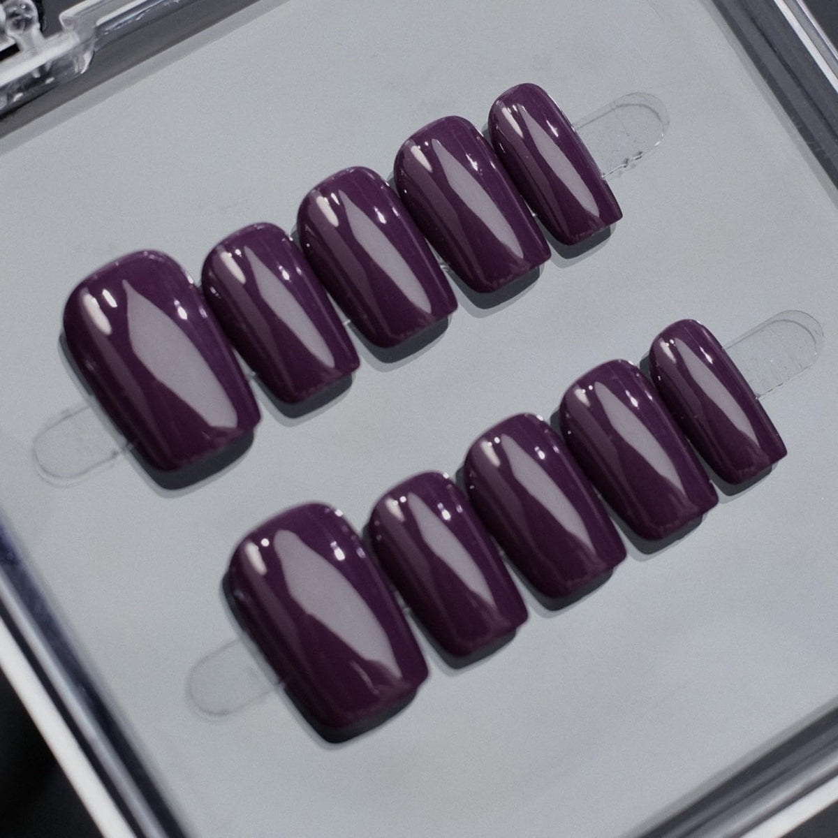 NSSHEL Purple press-on nails complete set for quick salon-like glam at home