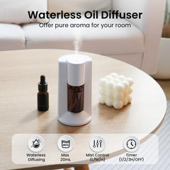Nsyee waterless diffuser cordless design highlighting long-lasting battery life