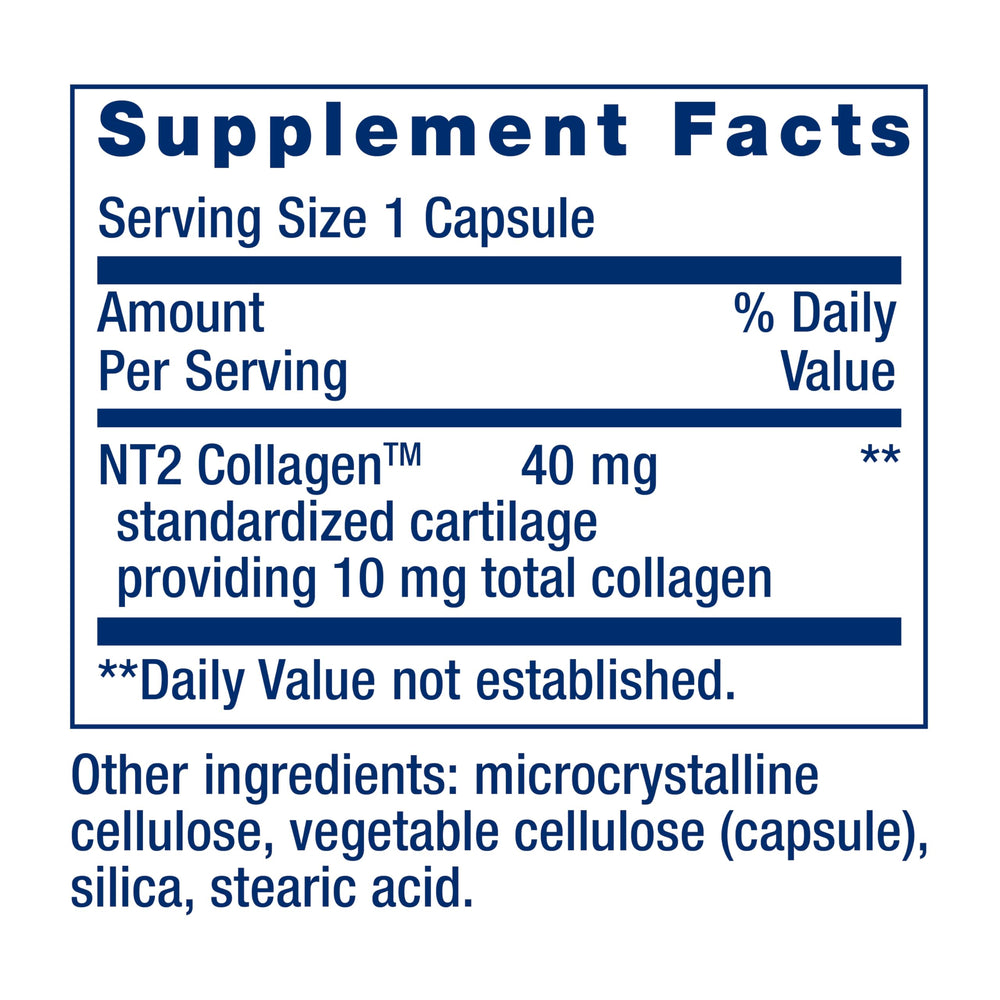 Illustration of undenatured type II collagen (NT2)