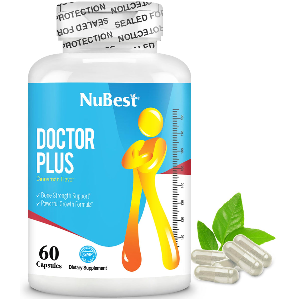 Front view of NuBest Doctor Plus 60 capsule bottle