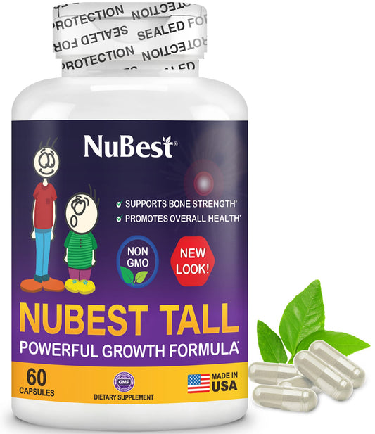 NuBest Tall bottle and packaging on white background