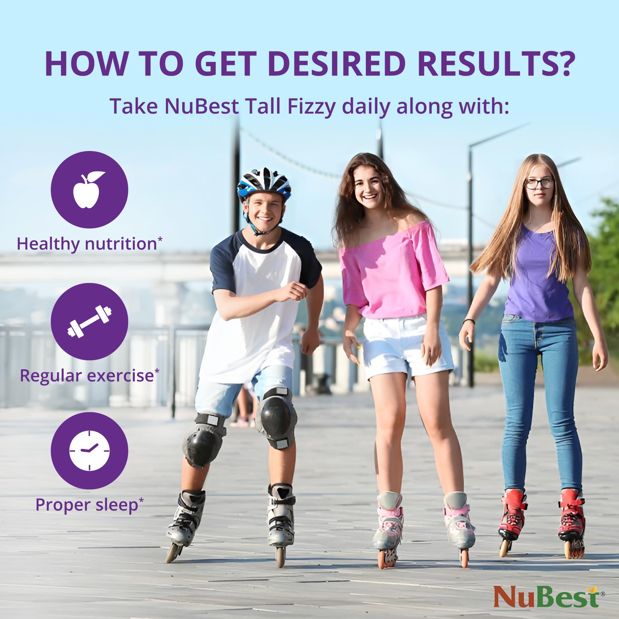 Family-friendly NuBest Tall Fizzy for kids and teens
