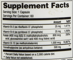 Nutrition facts and ingredients for NuMedica Methyl-Plex B