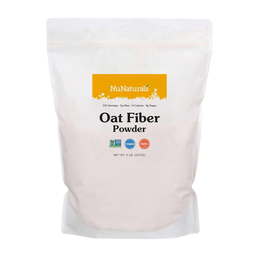 NuNaturals Oat Fiber Powder container label