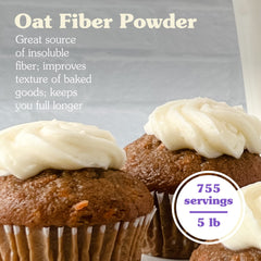 Measuring teaspoon of NuNaturals oat fiber powder